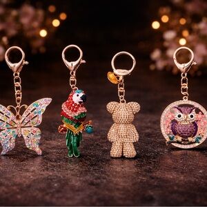 Colorful rhinestone Set of 4